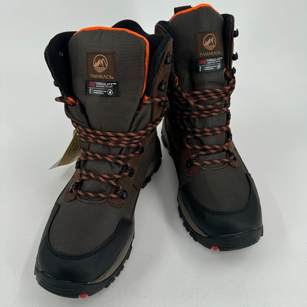 NEW Tamarack Snow Winter Boots MENS Brown Leather Mesh Lace Up Insulated SIZE 10